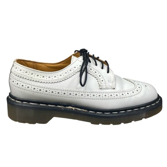 Rare Vintage Dr. Martens White Made In England Brogue Oxfords Size 5 US M 6 W 7 - Picture 1 of 12